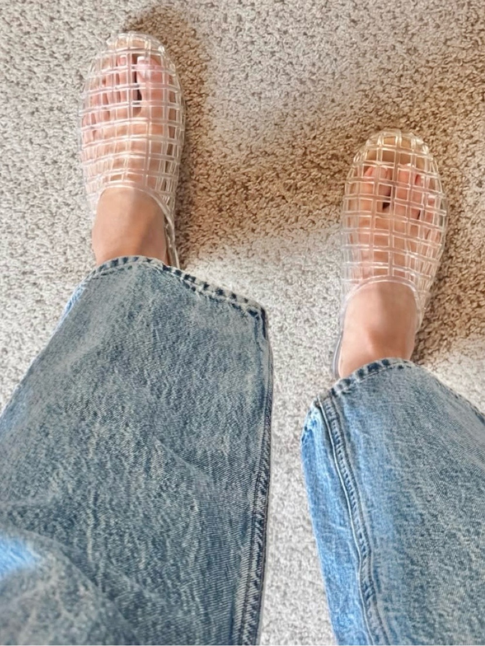 Grid Jelly Flats Bundle - Clear & Black